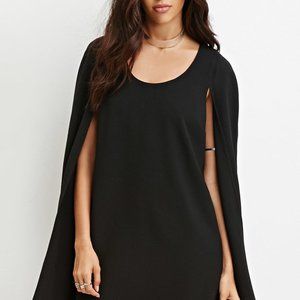 Forever 21 Black Cape Mini Dress